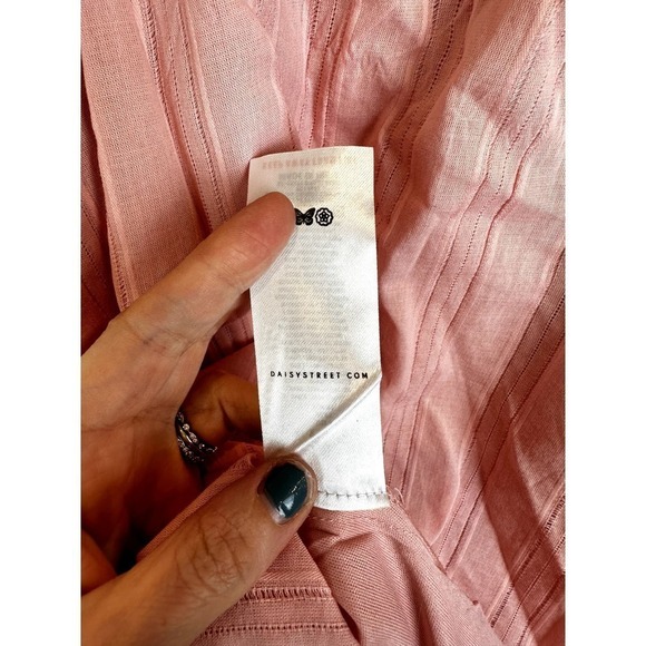 NWT Daisy Street Mini Milkmaid Poplin Tie Front Dress XS - Picture 7 of 8